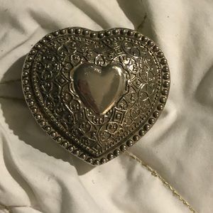 Jewelry box silver heart